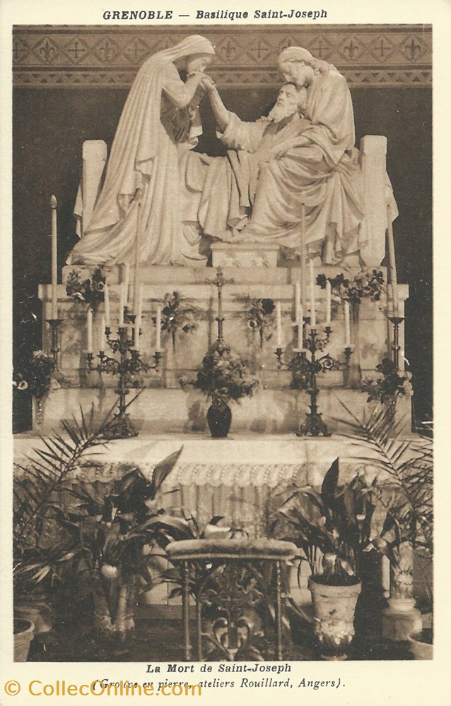 cartes postales europe france grenoble basilique saint joseph la mort de saint joseph