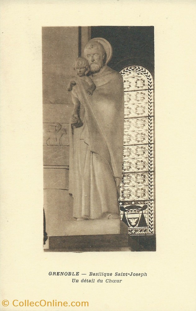 cartes postales europe france grenoble basilique saint joseph un detail du choeur