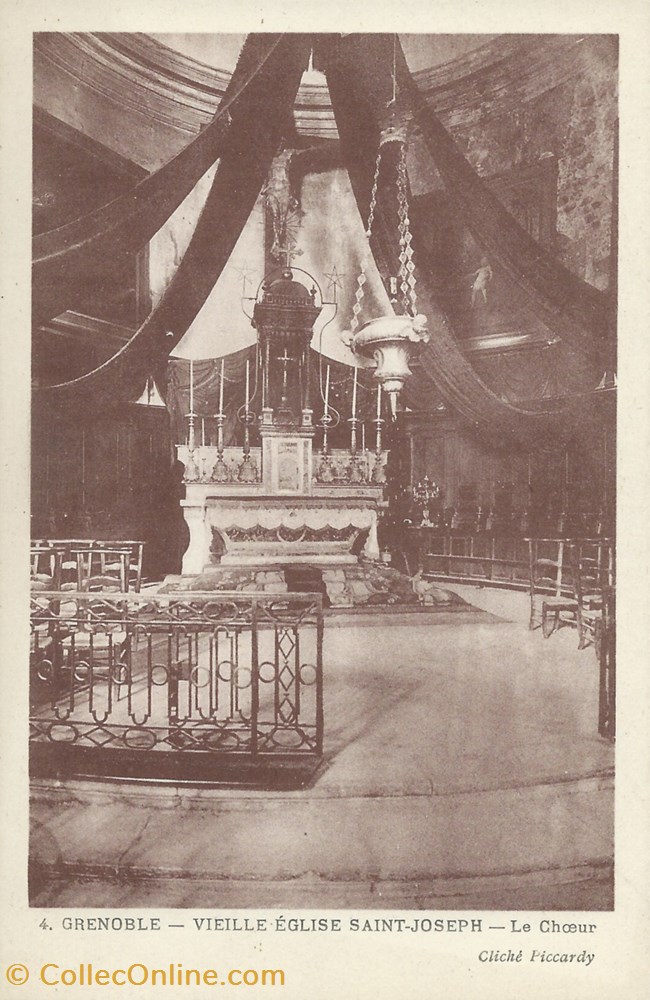 cartes postales europe france 4 grenoble vieille eglise saint joseph le choeur