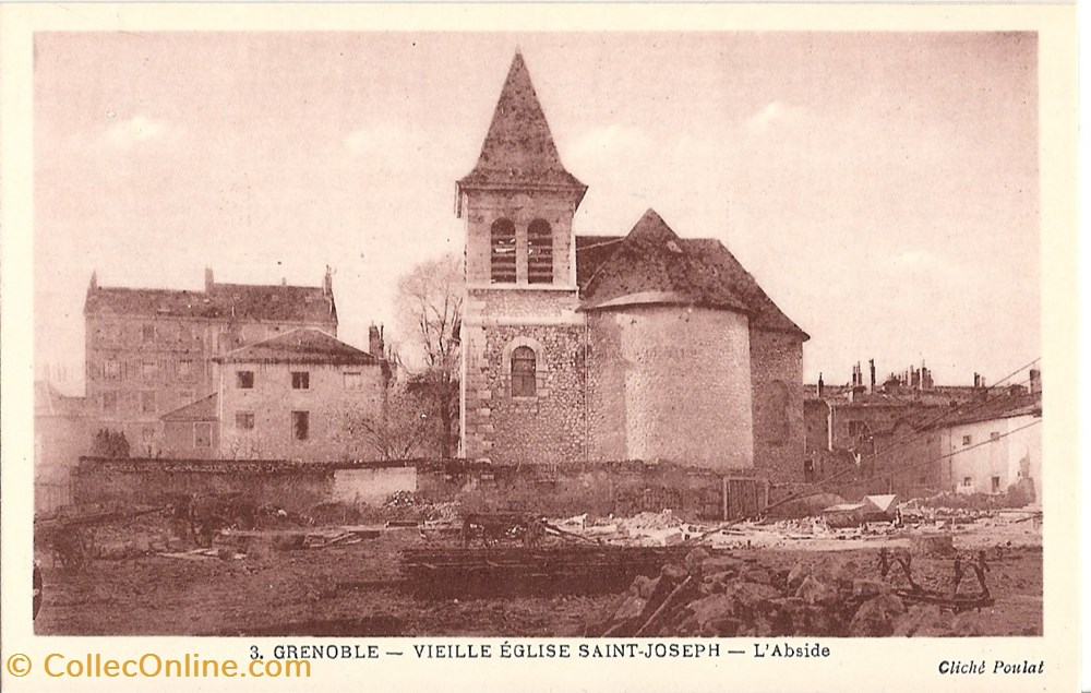 cartes postales europe france 3 grenoble vieille eglise saint joseph abside