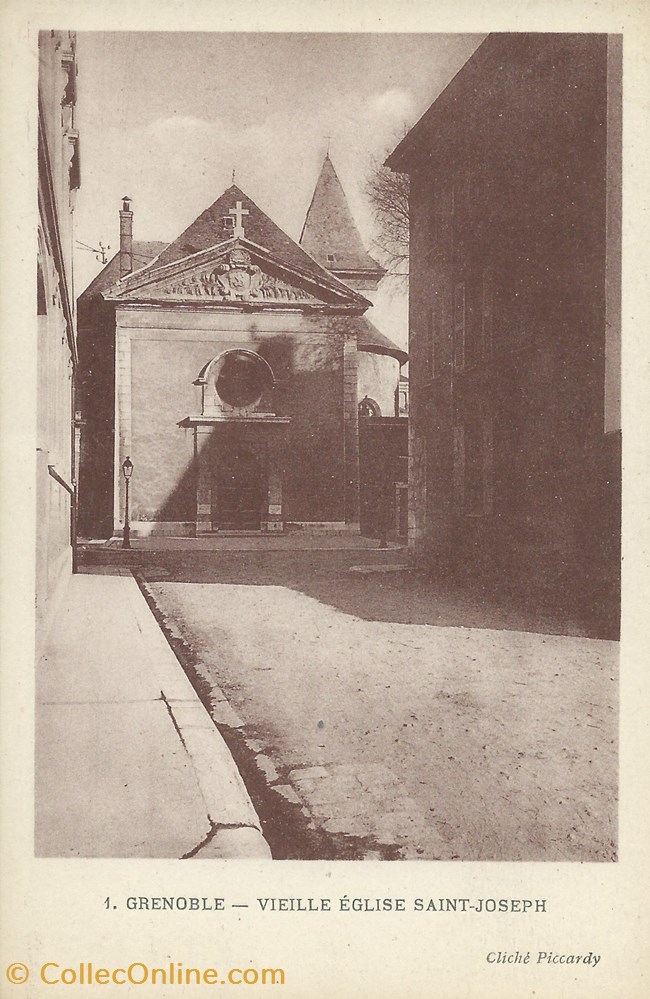 cartes postales europe france 1 grenoble vieille eglise saint joseph