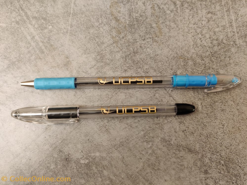 RSVP UCPSB, logo or, corps transparent divers crayons stylos rsvp ucpsb logo or corps transparent