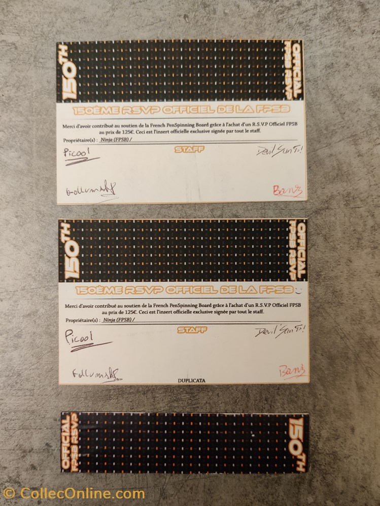 Insert spécial 150ème RSVP FPSB, signé diver insert special 150eme rsvp fpsb signe