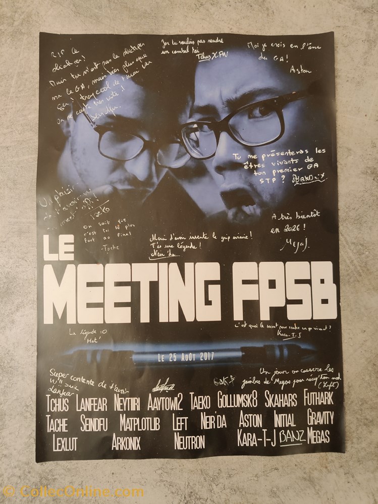 Affiche meeting FPSB 2017 de Banz, signée par les membres présents vieux papier affiche meeting fpsb 2017 de banz signee par les membres presents