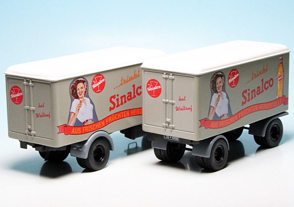 modelos escala camiones mercedes benz l6600 kuhlwagen mit anhangen sinalco