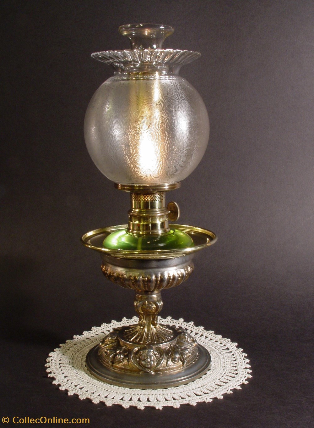 art antiquites eclairage ancien lampe lunaire
