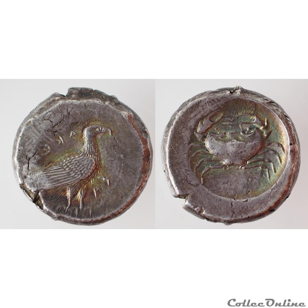 Agrigente - Didrachme monnaie antique grecque agrigente didrachme