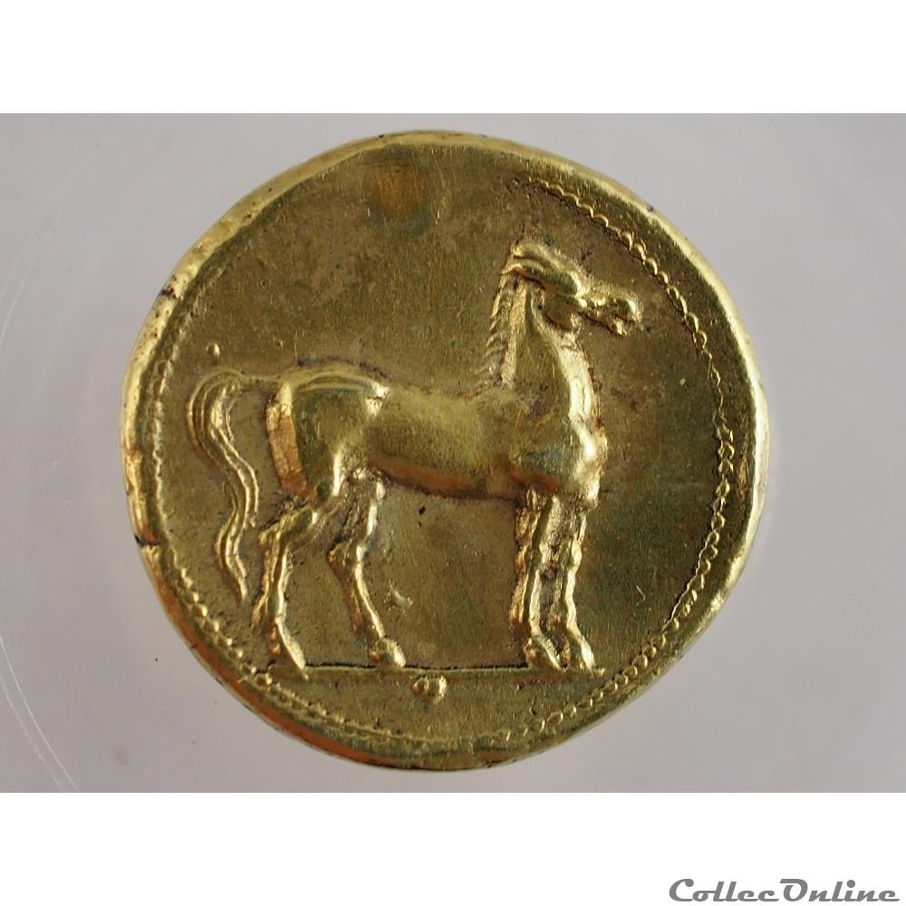 Carthage - Statère d'Electrum 3 monnaie antique grecque carthage statere electrum
