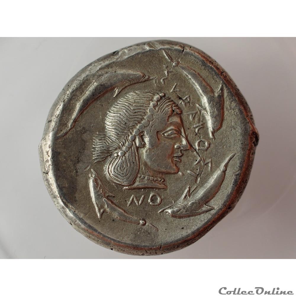 Syracuse - Tetradrachme 3 monnaie antique grecque syracuse tetradrachme