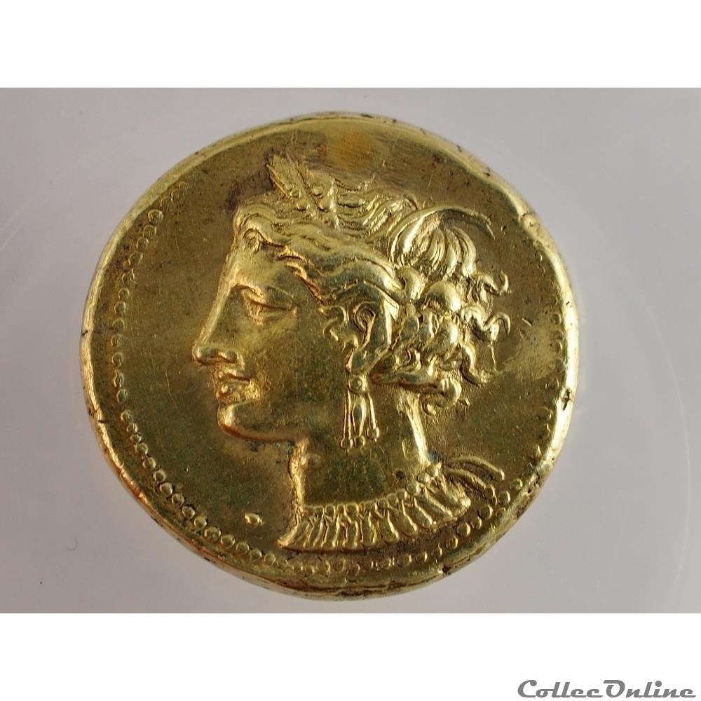 Carthage - Statère d'Electrum 2 monnaie antique grecque carthage statere electrum
