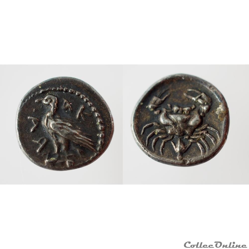 Agrigente - Litra monnaie antique grecque agrigente litra