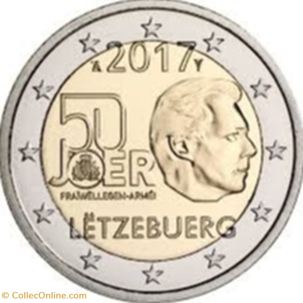 2 euros Service militaire volontaire Luxembourg 2017 UNC monnaie 2 euros service militaire volontaire luxembourg 2017 unc
