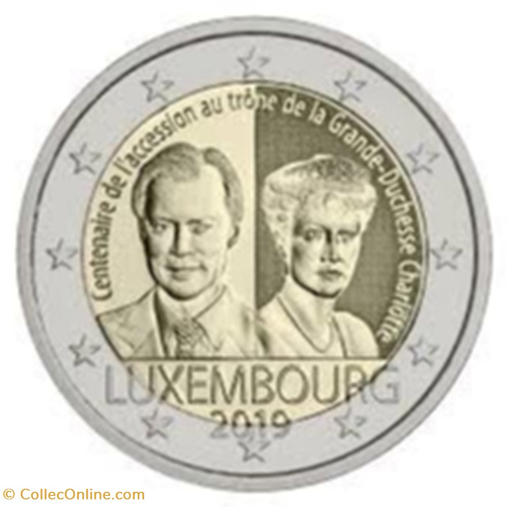 2 euros Duchesse Charlotte Luxembourg 2019 UNC monnaie 2 euros duchesse charlotte luxembourg 2019 unc