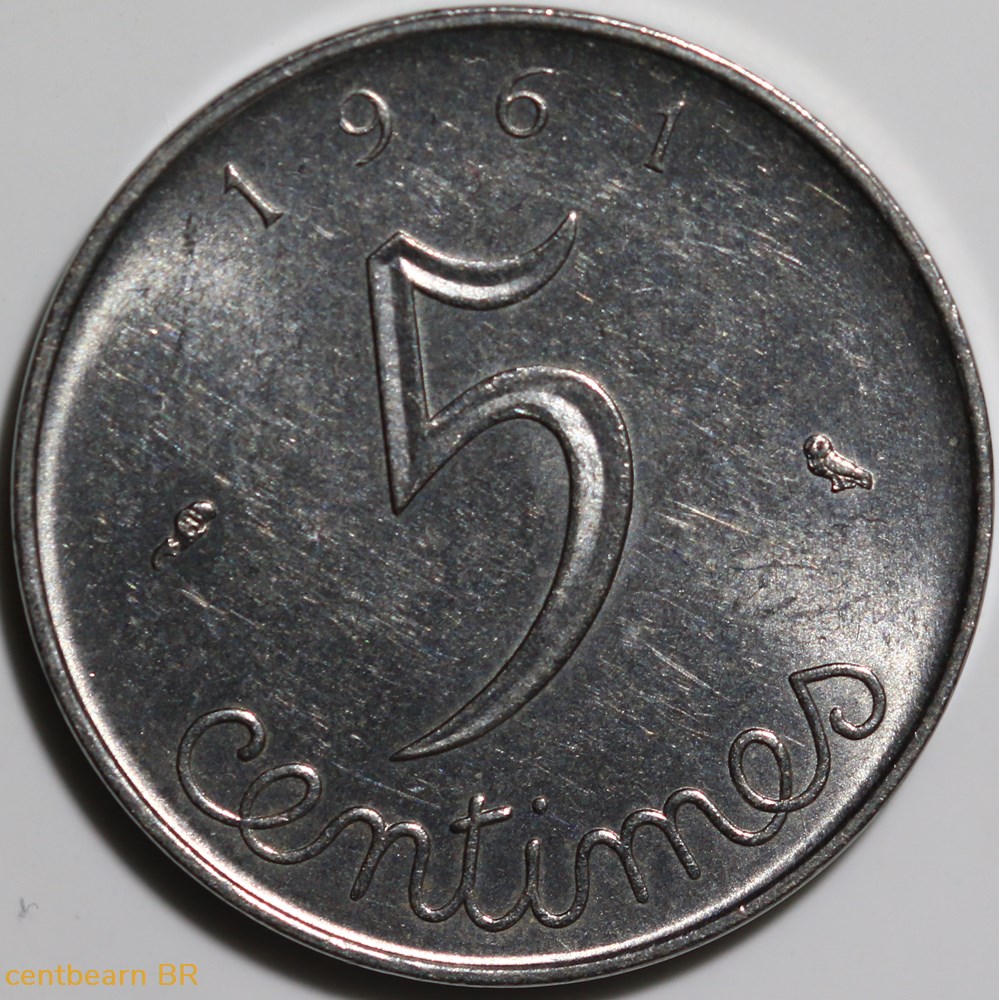 5 centimes épi 1961 monnaies france a modernes 5 centimes epi 1961