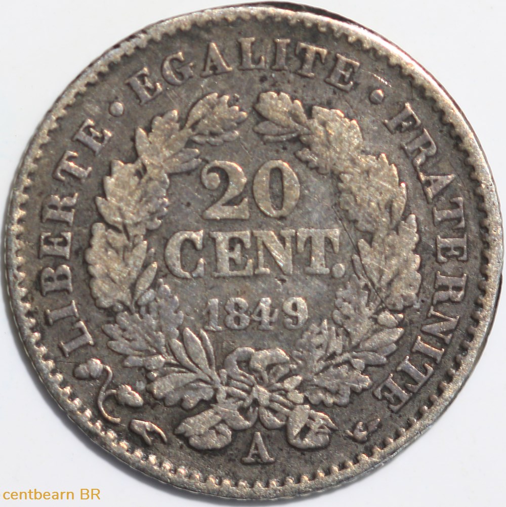 20 centimes céres,ll république monnaies monde france 20 centimes ceres ll republique