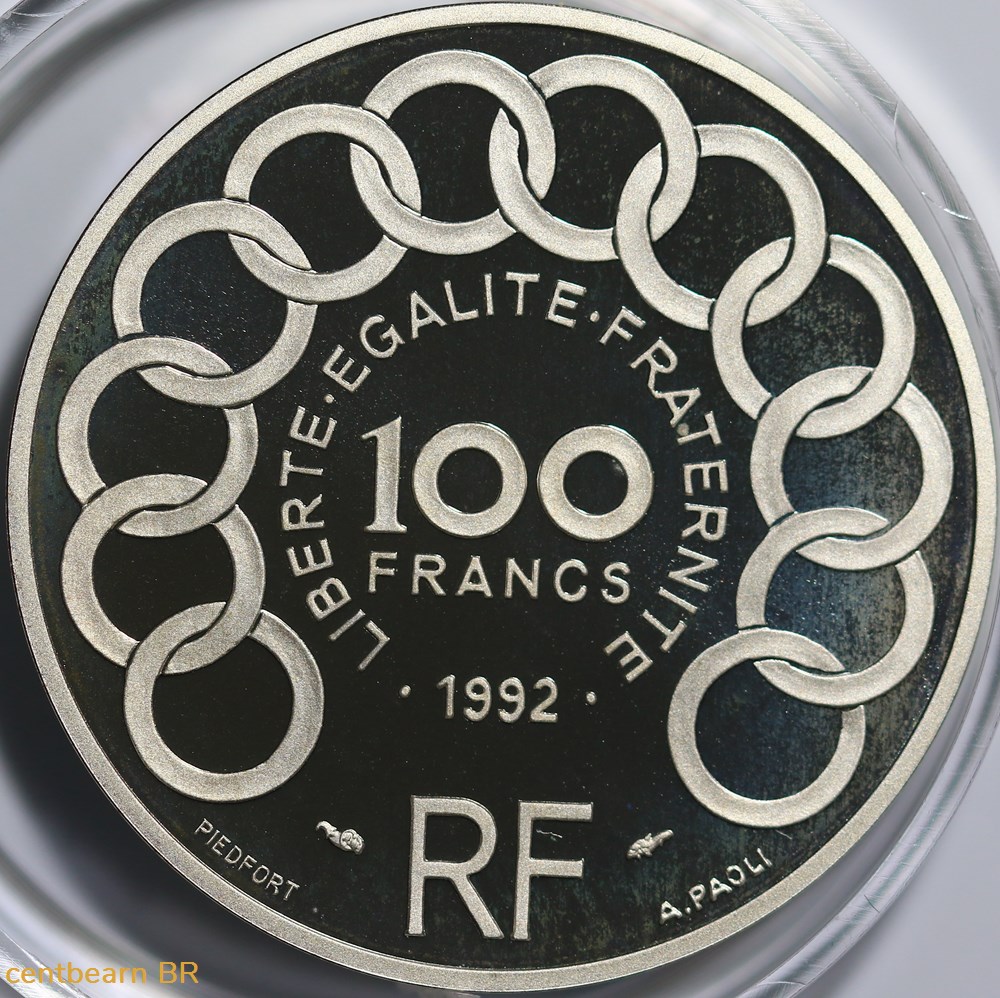 piéfort belle épreuve de 100 francs jean monnet monnaies france modernes piefort belle epreuve de 100 francs jean monnet