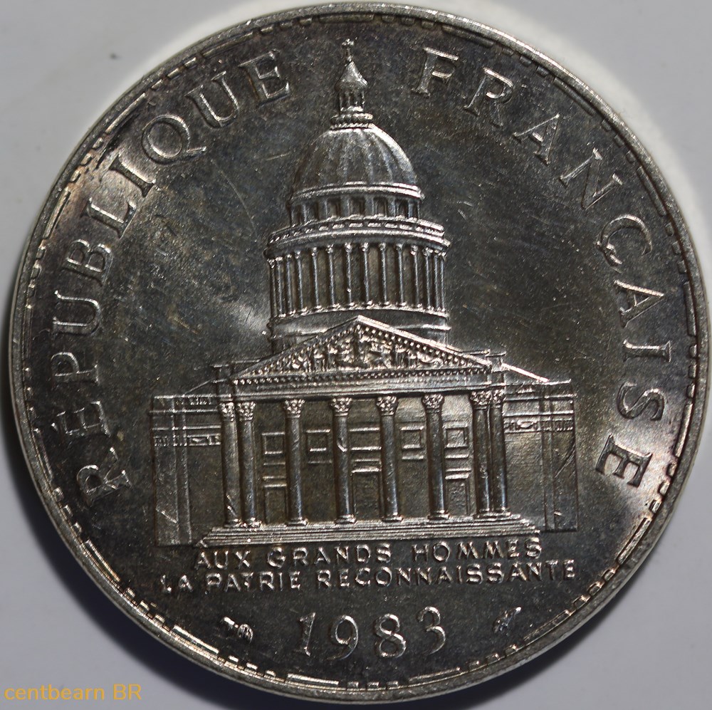 monnaies monde france 100 francs pantheon 1983