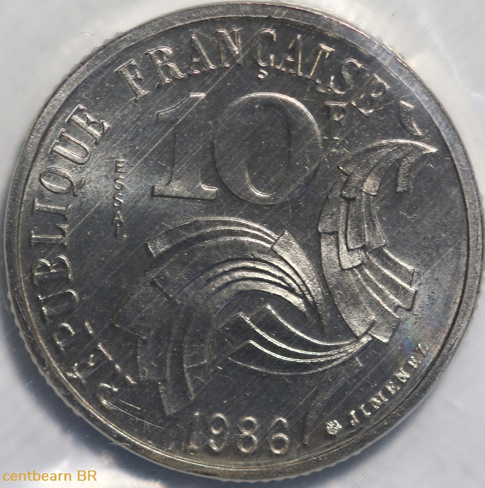 essai 10 francs jimenez 1986 monnaies france modernes essai 10 francs jimenez 1986