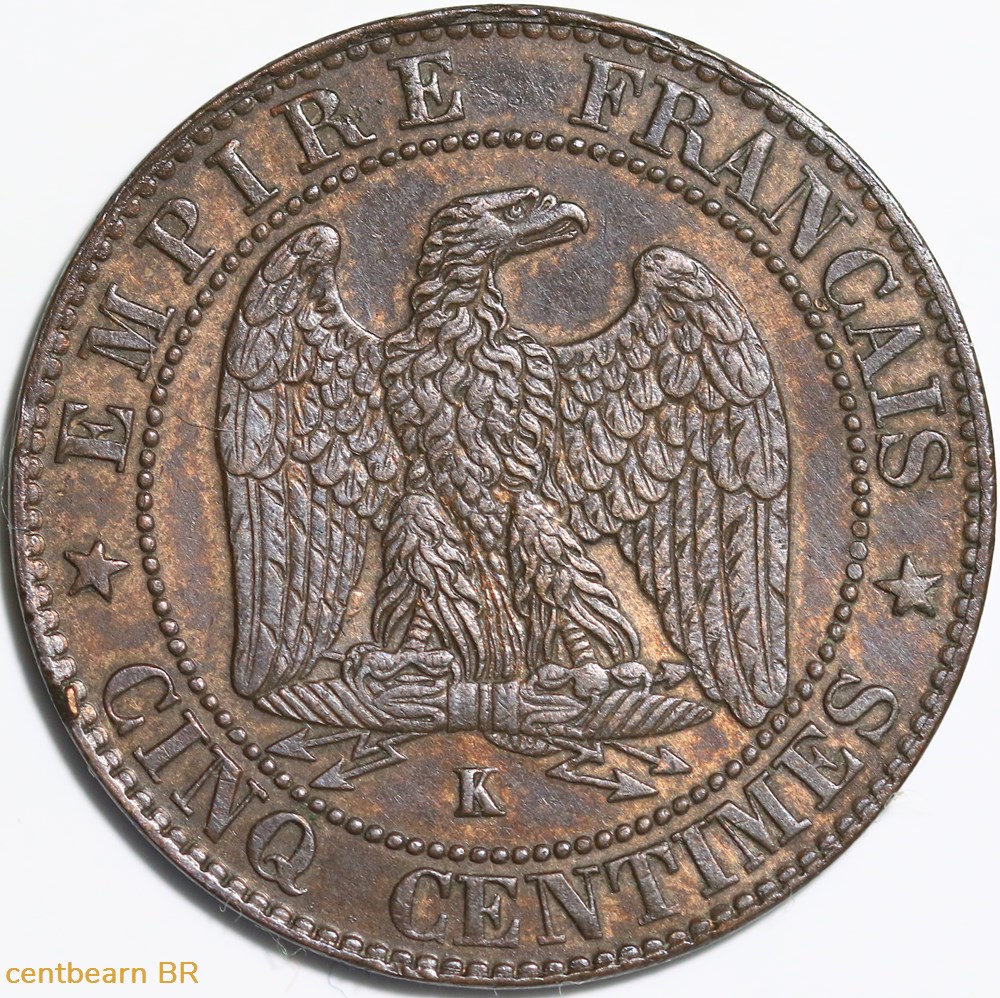 5 centimes napoleon lll ,tête nue monnaies france modernes 5 centimes napoleon lll tete nue
