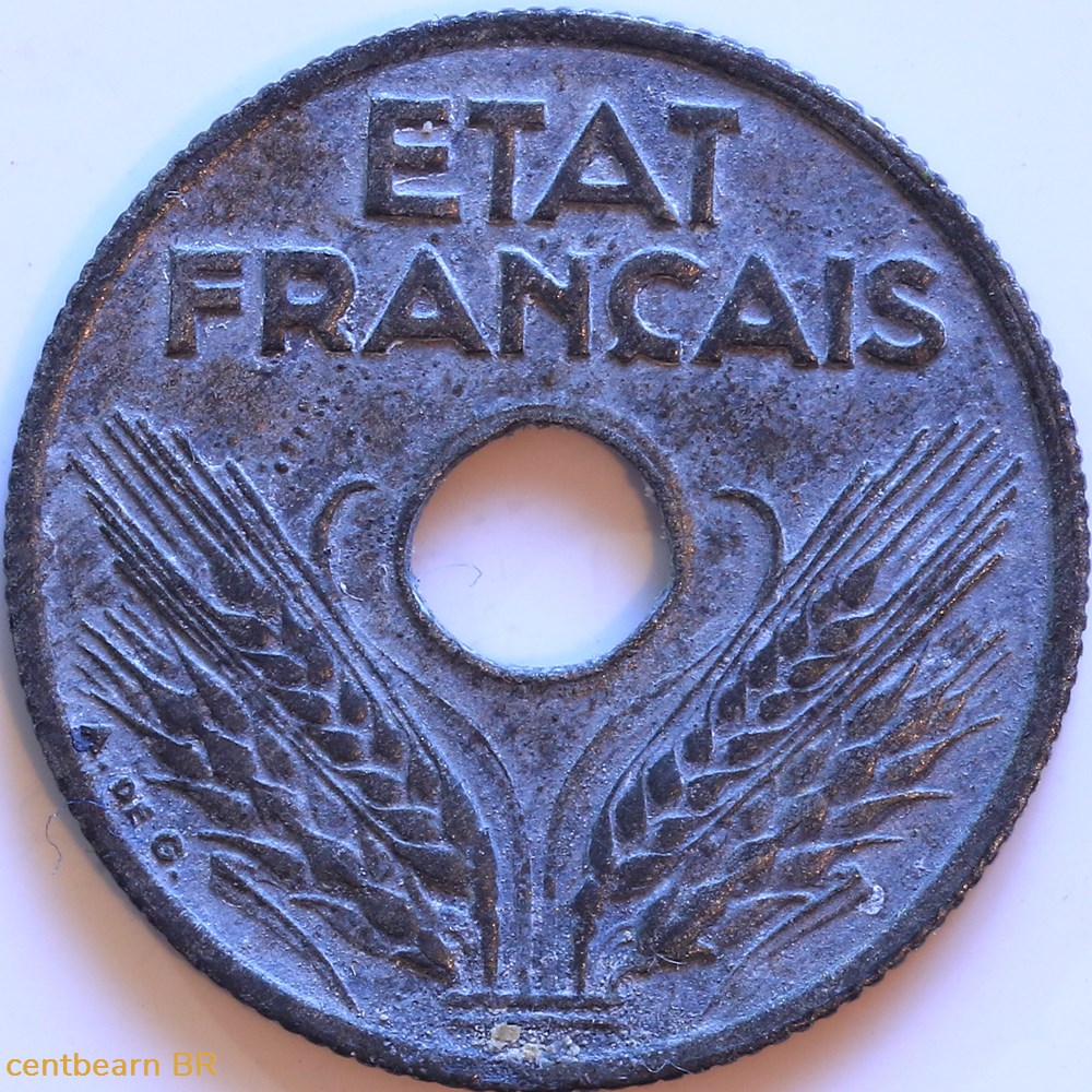 10 centimes État français, petit module 1944 monnaies france modernes 10 centimes etat francais petit module 1944