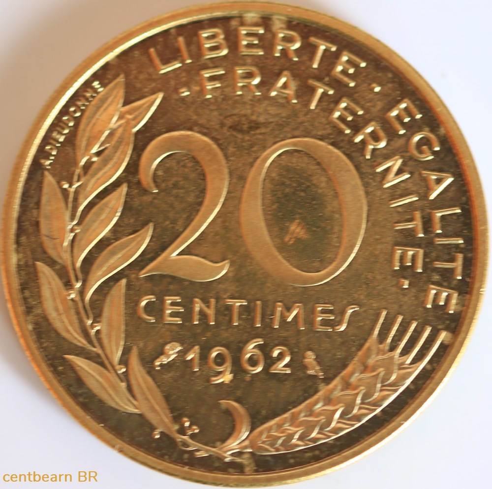 piefort bronze aluminium de 20 centimes marianne monnaies france modernes piefort bronze aluminium de 20 centimes marianne