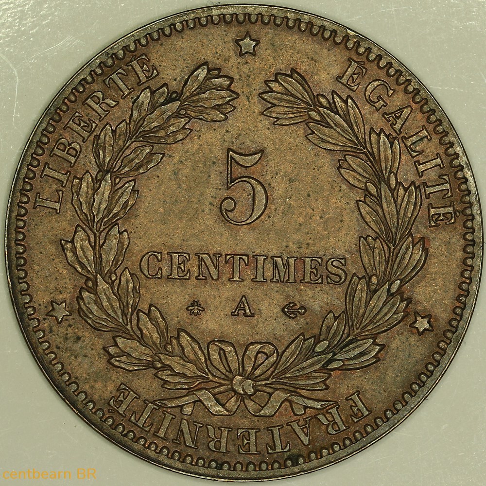 5 centimes cerès 1876 monnaies france a modernes 5 centimes ceres 1876