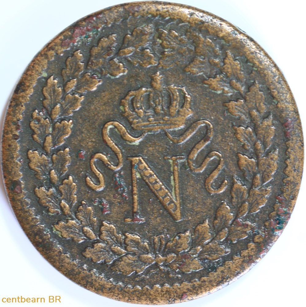 1décime à l'N couronnée 1814 monnaies france modernes 1decime a n couronnee 1814