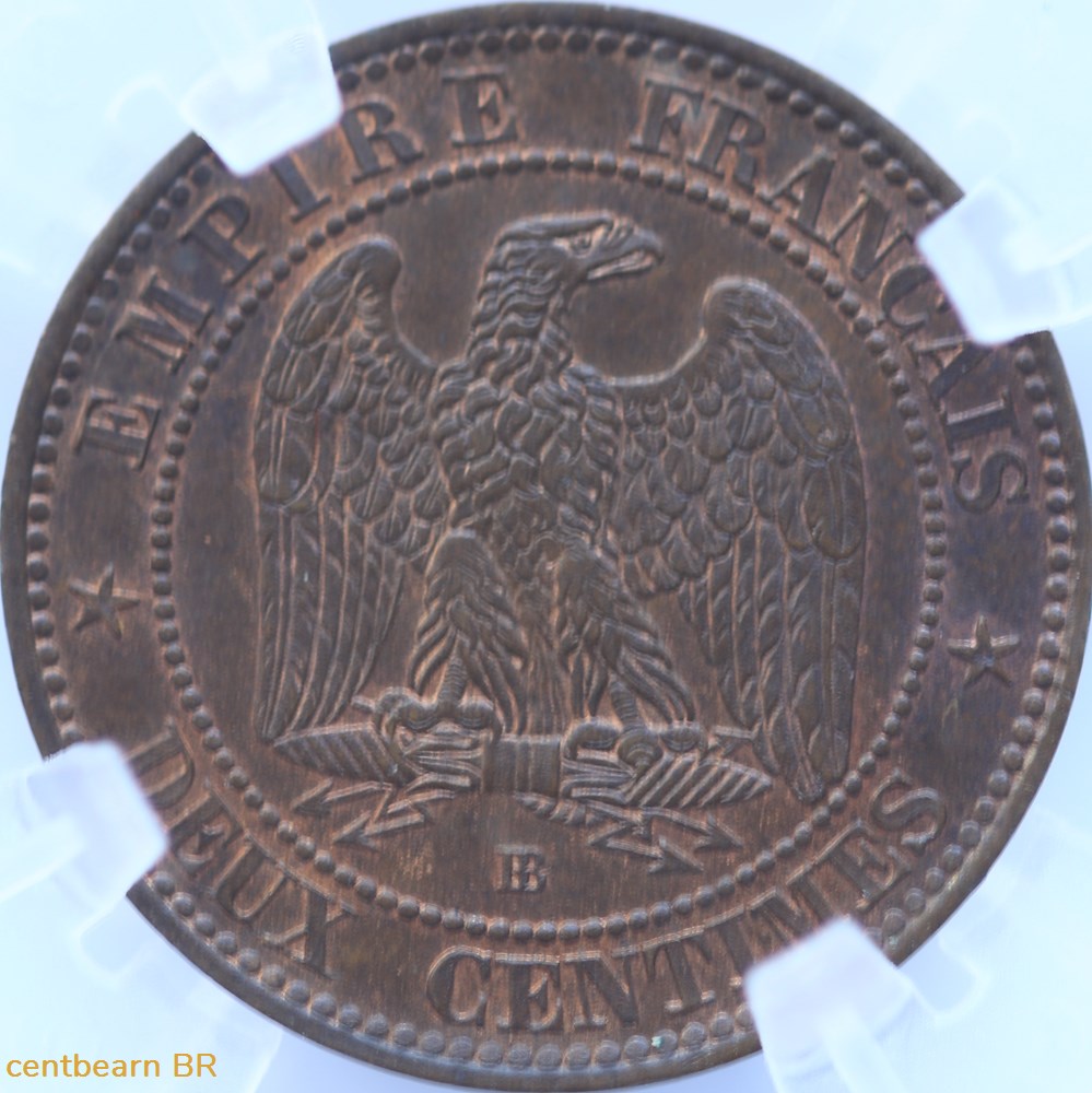 2 centimes Napoléon lll ,tête nue monnaies france modernes 2 centimes napoleon lll tete nue