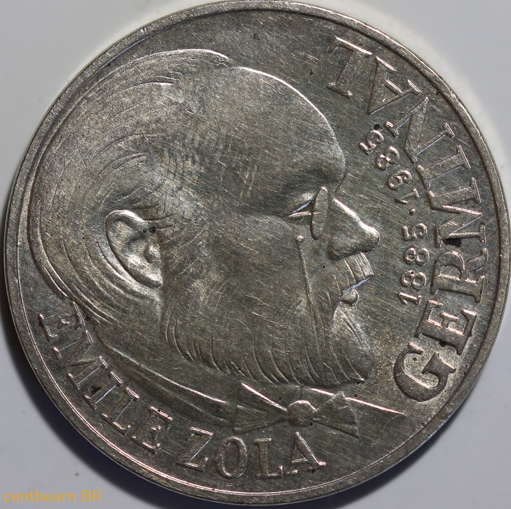 100 Francs Émile ZOLA monnaies monde france 100 francs emile zola