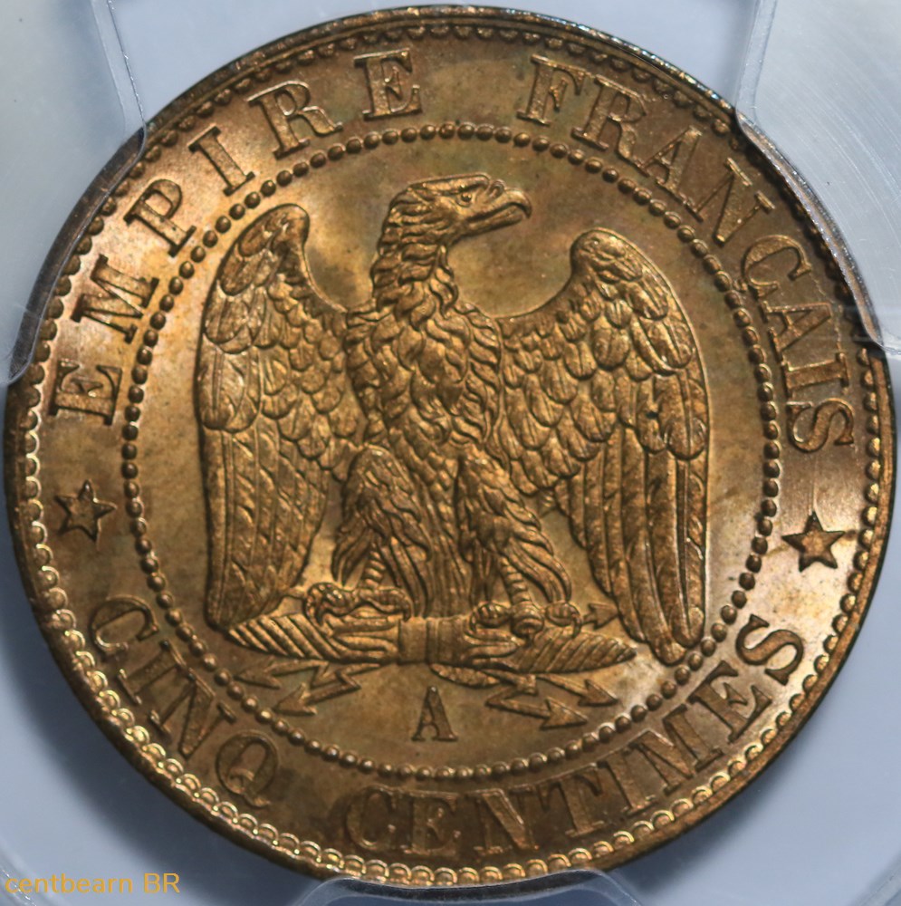 5 centimes napoleon lll ,tête laurée monnaies france modernes 5 centimes napoleon lll tete lauree