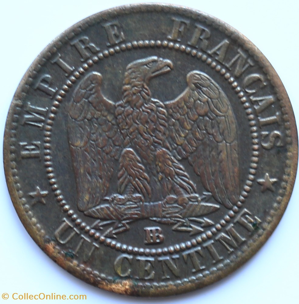 1 centime Napoléon 3 , tête laurée 1862 monnaies france modernes 1 centime napoleon 3 tete lauree 1862