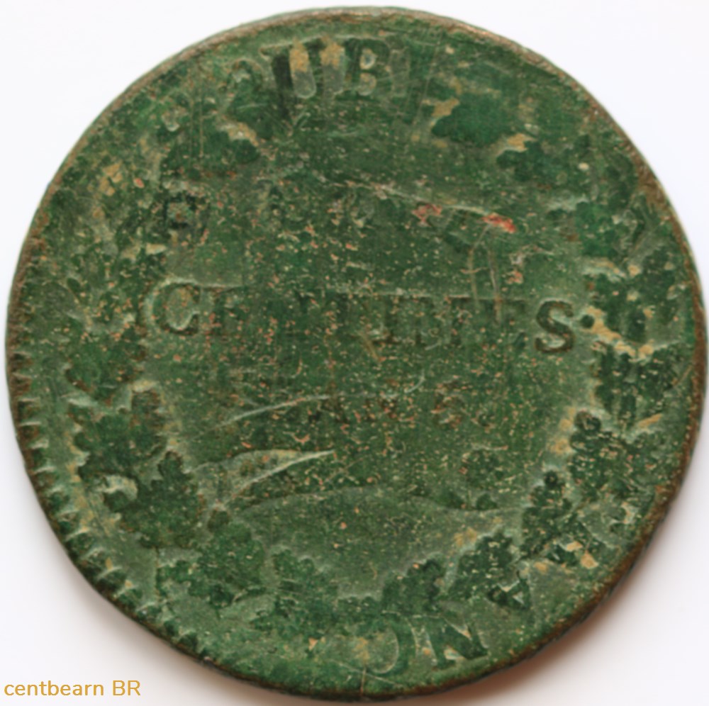 5 centimes dupré,grand module,refrappage du décime monnaies france modernes 5 centimes dupre grand module refrappage du decime