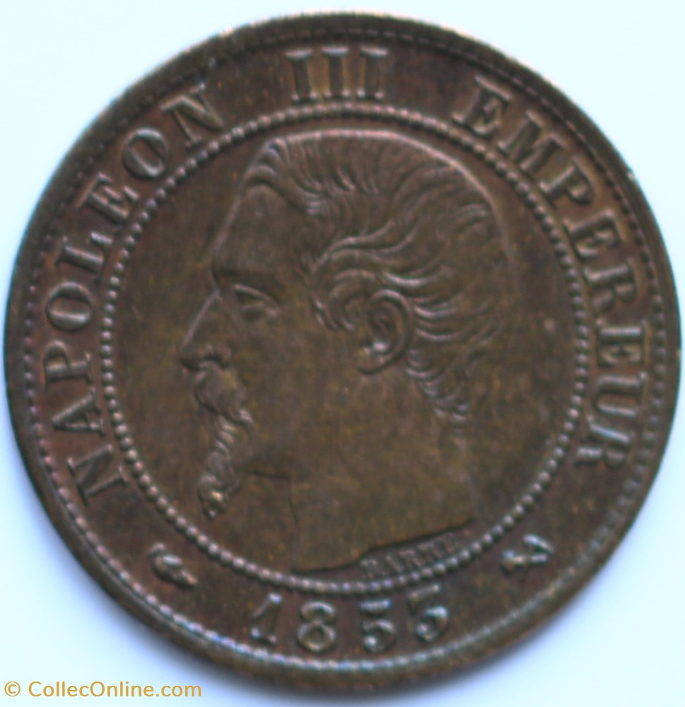 1 centime Napoléon 3 , tête nue 1853 monnaies france modernes 1 centime napoleon 3 tete nue 1853