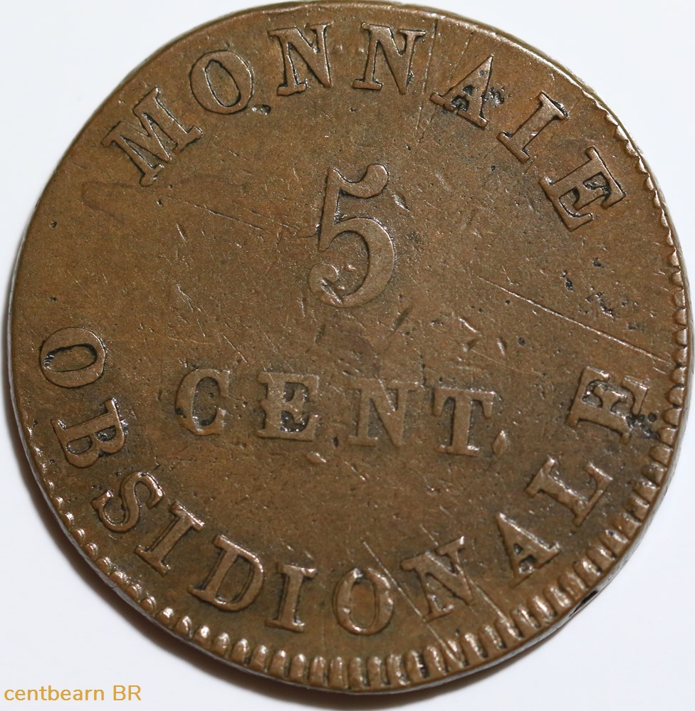 5 centimes anvers à l'n,frappe de l'atelier de wolschot 1814 monnaies france modernes 5 centimes anvers a n frappe de atelier de wolschot 1814