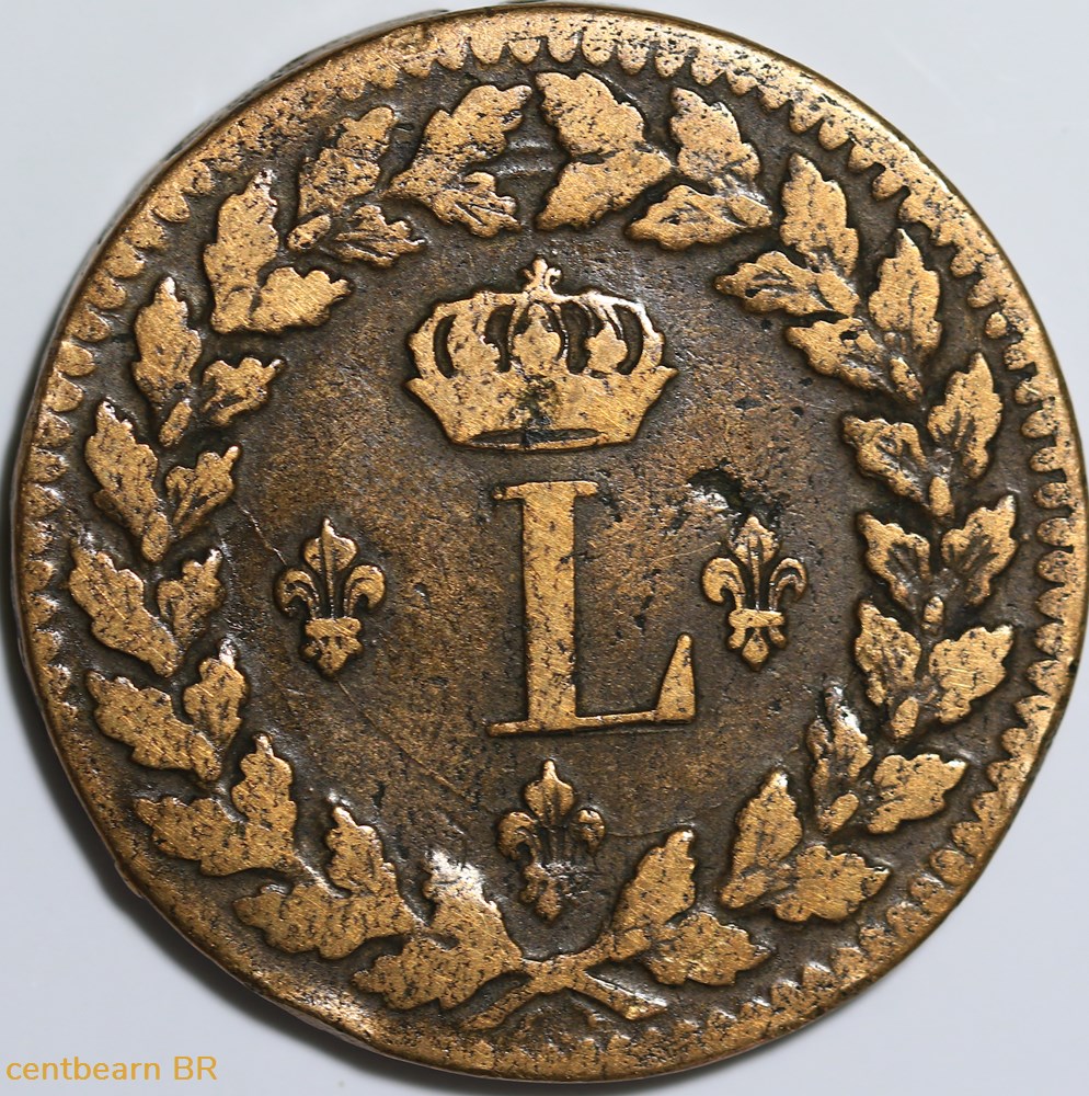 1 décime à l'L couronnée 1815 monnaies france modernes 1 decime a l couronnee 1815