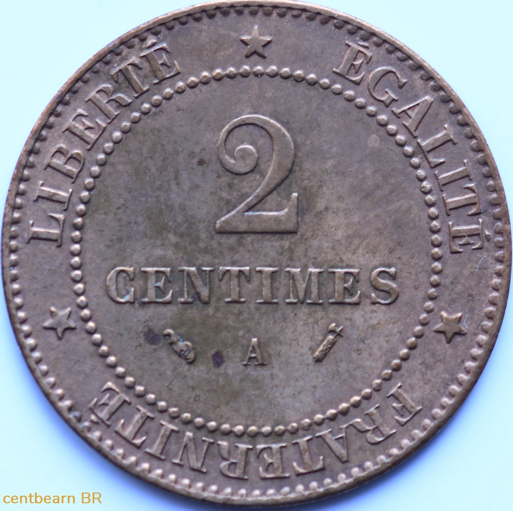 2 centimes céres 1894 paris monnaies france modernes 2 centimes ceres 1894 paris