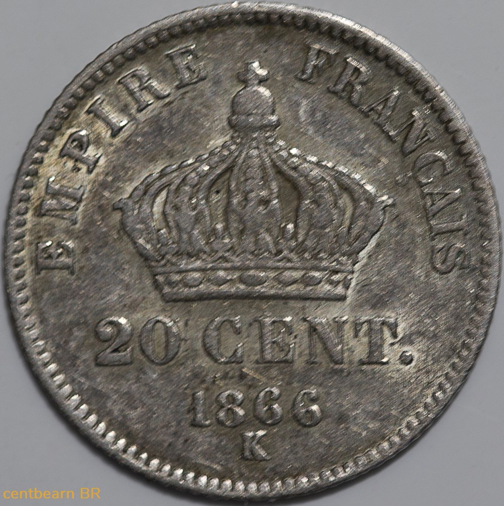 20 centimes III Napoléon tête laurée, petit module 1866 monnaies monde france 20 centimes iii napoleon tete lauree petit module 1866