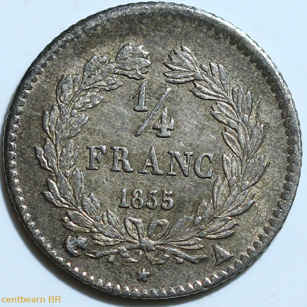 1/4 franc Louis-Philippe 1835 monnaies france modernes 1 4 franc louis philippe 1835