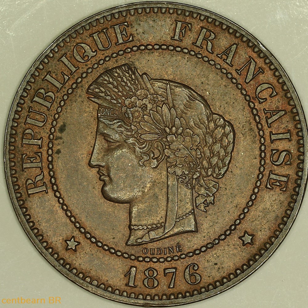 5 centimes cerès 1876 monnaies france a modernes 5 centimes ceres 1876