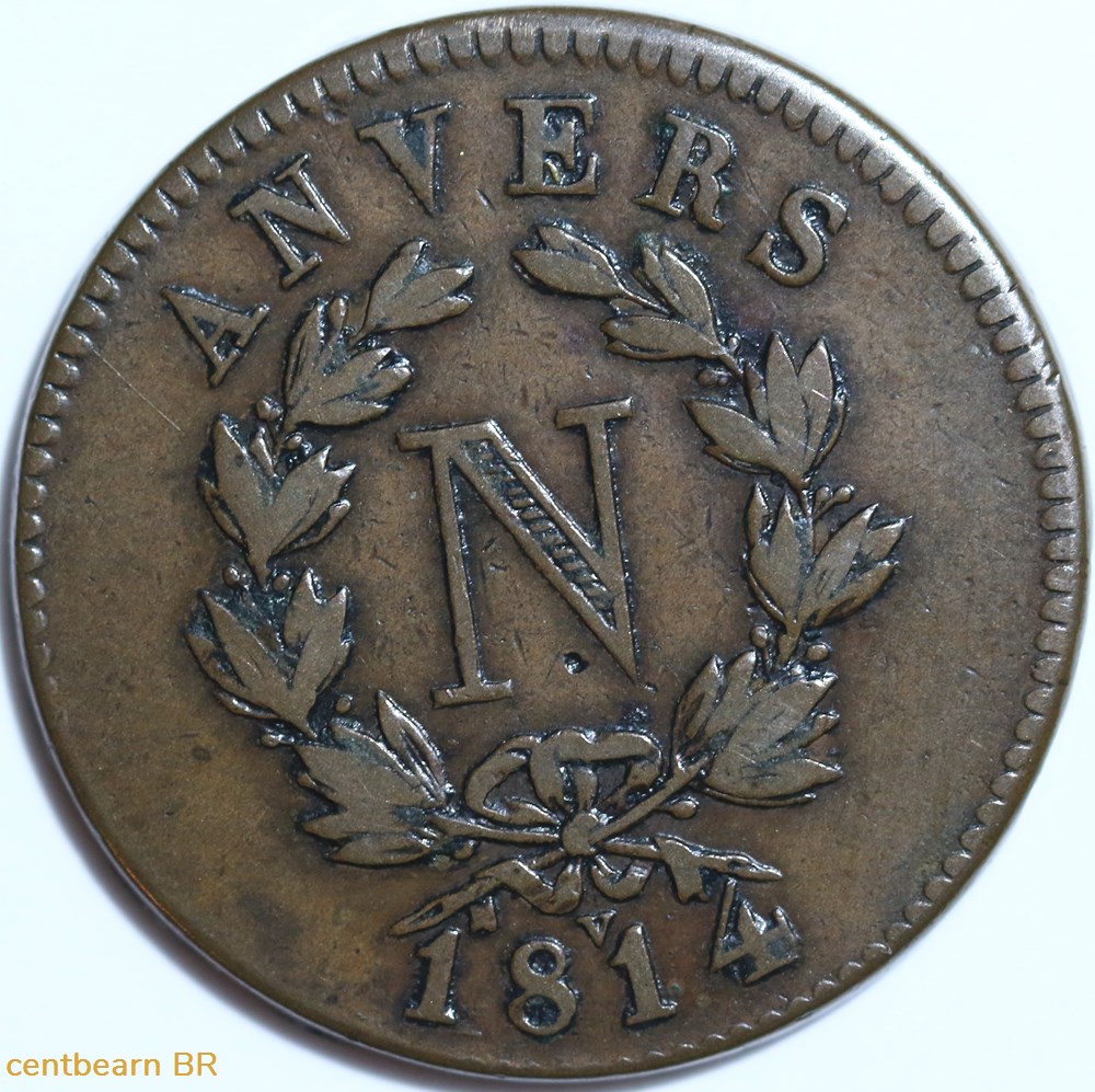 5 centimes anvers à l'n,frappe de l'atelier de wolschot 1814 115b/3 monnaies france modernes 5 centimes anvers a n frappe de atelier de wolschot 1814 115b 3
