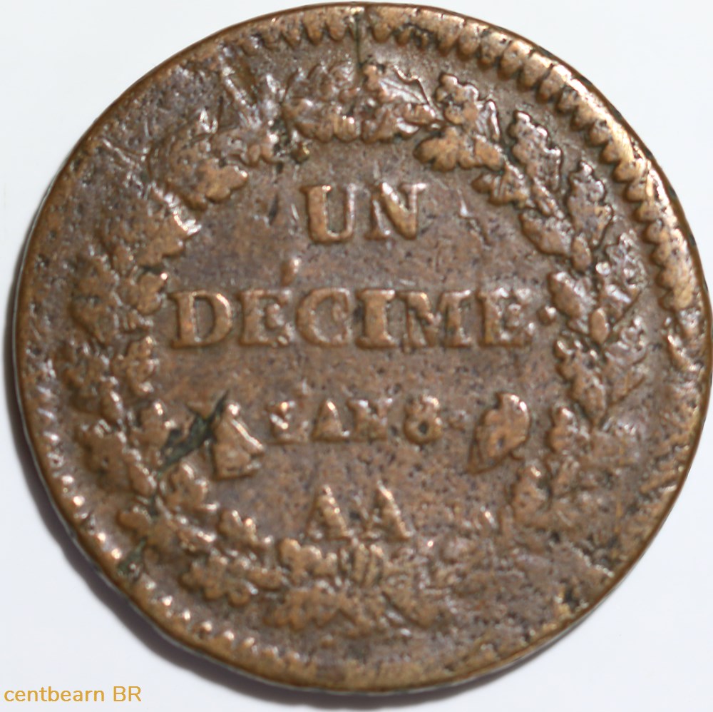 1 décime dupré,grand module monnaies france modernes 1 decime dupre grand module