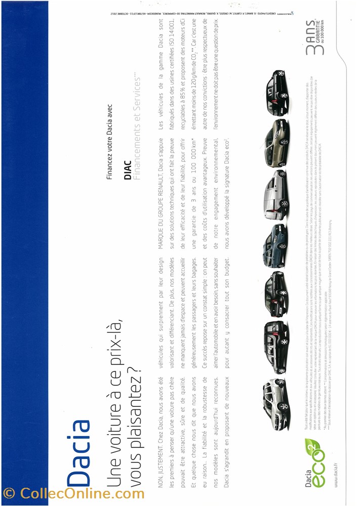 diver documents plaquettes commerciales constructeur dacia