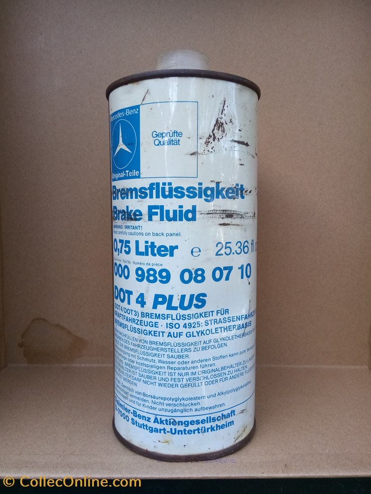 transports voiture bidons liquide freins metal constructeur mercedes