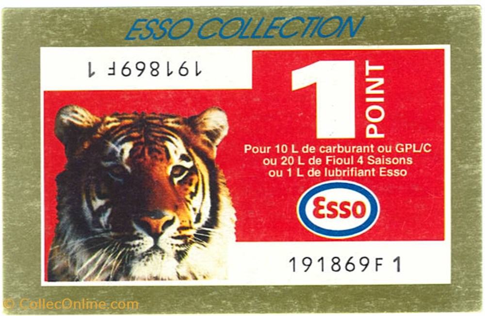 vieux papier fidelite points cadeaux petrolier esso