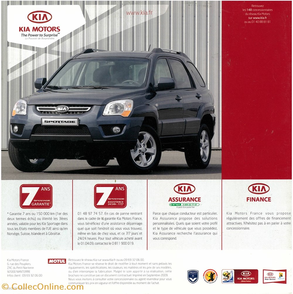 divers documents plaquettes commerciales constructeur kia