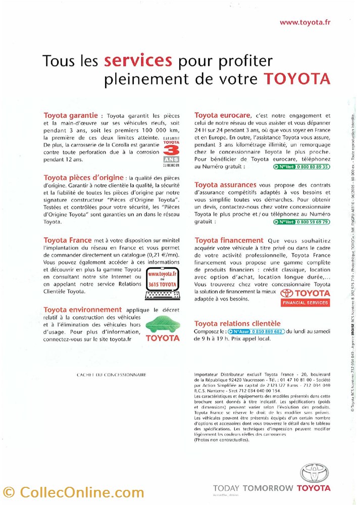 diver documents plaquettes commerciales constructeur toyota