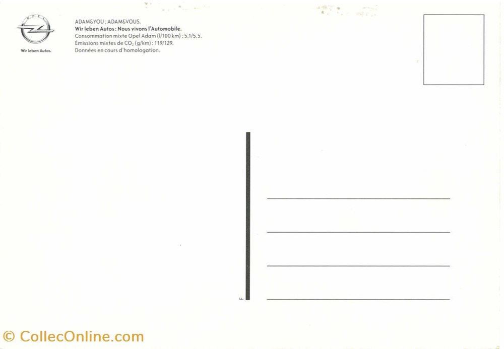documents cartes postales constructeur opel