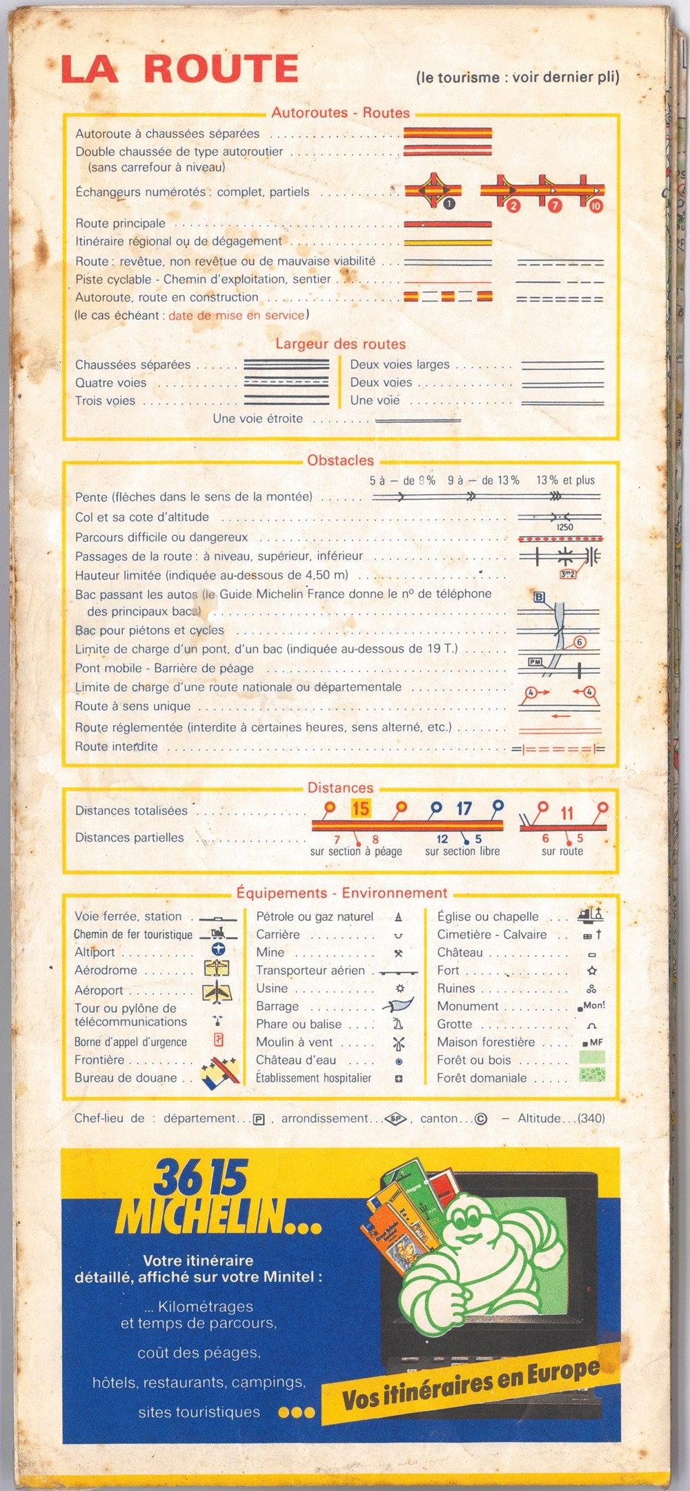 anciens documents cartes routieres michelin