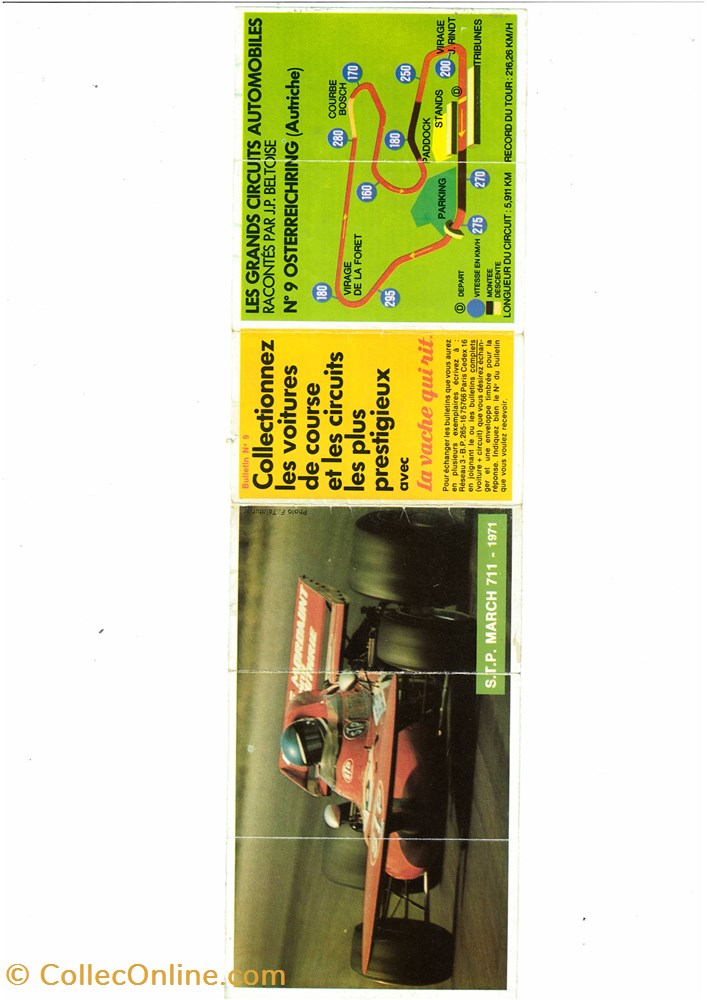 Dépliant offert par la Vache qui rit dans les années 70. S.T.P. MARCH 711 ; Numéro 9/20 vieux papier chromo image depliant offert par la vache qui rit dans les annees 70 s t p march 711 numero 9 20