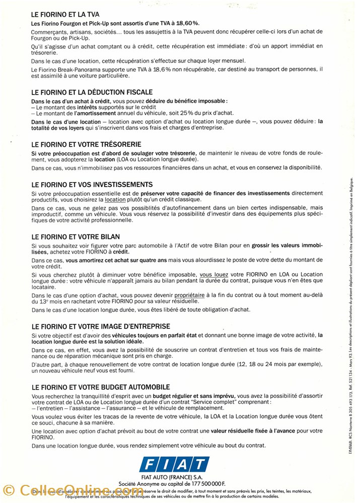 diver documents plaquettes commerciales constructeur fiat
